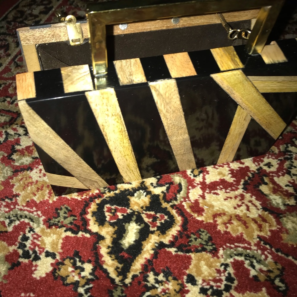 Custom Wooden Resin Tribal Handbag